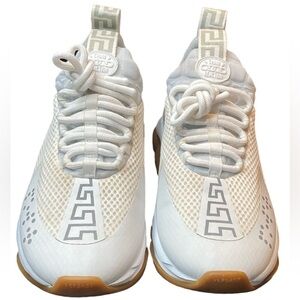 Versace Chain Reaction Sneakers White 39 Good Condition Comes w Box Dust Bag